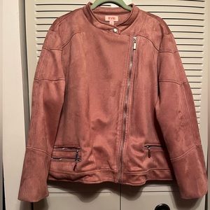 EUC EVRI Blush Suede Jacket- Size 3X